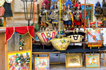 Souvenirs for sale in Palermo, Italy.