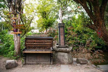 Old piano in Uzupis. Lithuania, Vilnius