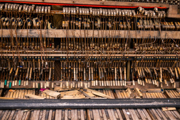 Old piano in Uzupis. Lithuania, Vilnius