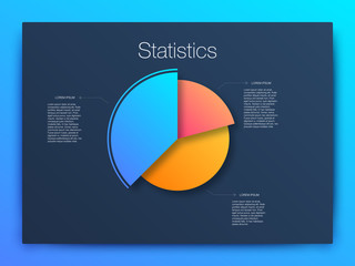 Dashboard infographic template with modern design.Stock vector