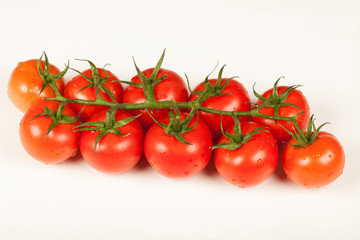 vegetables over white background