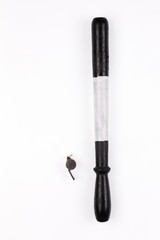 vintage wooden police baton