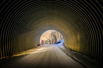 tunnel at the ski resort