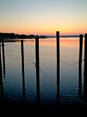 Fototapeta na wymiar Sunrise on the bayou