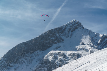 paragliding in the mountains