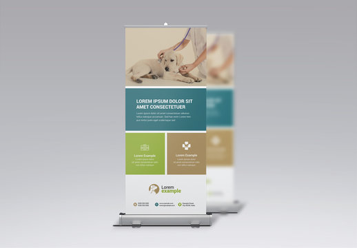 Animal Hospital Roll-Up Banner Layout