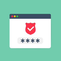 Website in browser logged in or unlocked via fingerprint password bubble notification