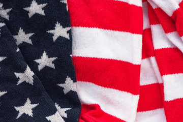 Fototapeta premium Piece of clothing with USA flag pattern