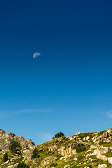 moon over mountains