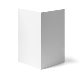 folded leaflet white blank paper template book