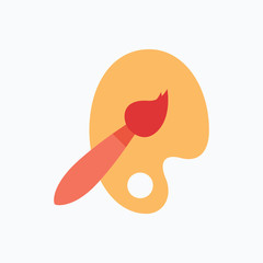 Silhouette icon brush and palette
