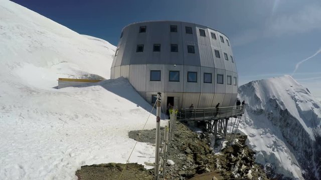 Refuge Du Gouter 3835 m, The popular starting point for attempting the ascent of Mont Blanc , France