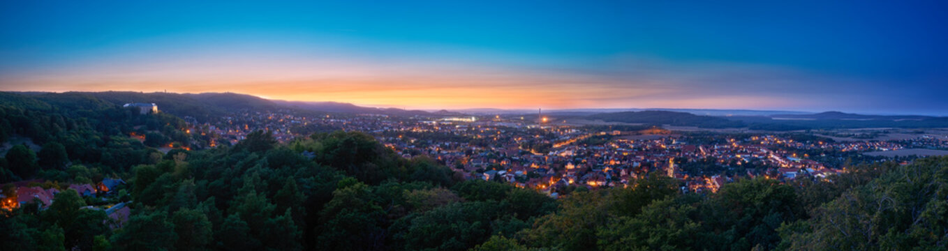 Blankenburg Harz  Sunset Panorama Cityscape