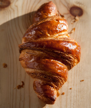 Close up of a croissant