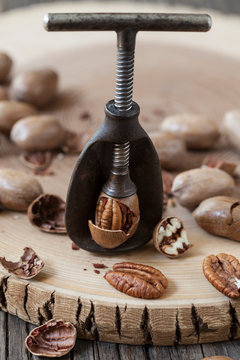 Nut cracking machine