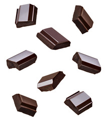 chocolate piece sweet food dessert falling