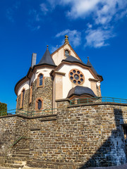 Obraz premium Church of Wilwerdange in Luxembourg, exterior view on a sunny day