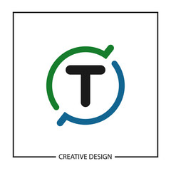 Initial Letter T Logo Template Vector Design