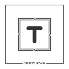 Initial Letter T Logo Template Vector Design