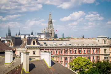 Stadtbild von Wien mit Rathaus