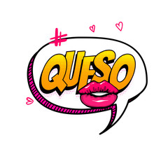 Spanish language comic text sound pop art