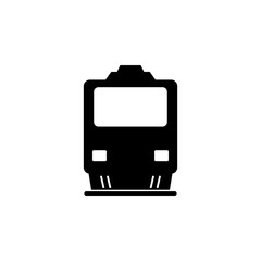 front view train, transport icon. Element of transport front view icon for mobile concept and web apps. Glyph front view train, transport icon can be used for web and mobile