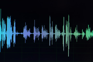 Audio sound wave studio editing