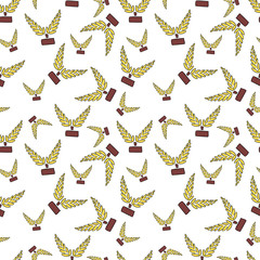 Fototapeta premium Seamless pattern with trophy and awards. Vector illustration