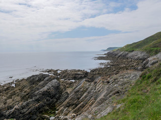 Fototapeta na wymiar Cliffs and sea - Wales