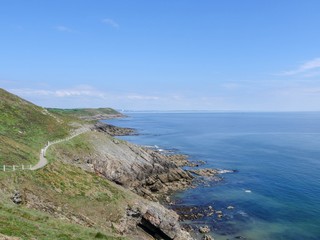 Fototapeta na wymiar Cliffs and sea - Wales