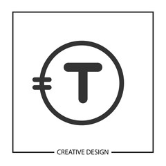 Initial Letter T Logo Template Vector Design