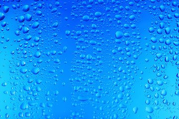 View of glass with water drops, closeup