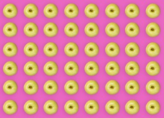 Fototapeta premium apples pattern. apples on purple background