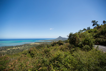 Views of the Indian ocean in Mauritius.