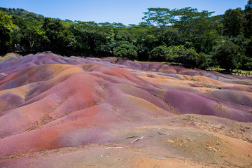 Chamarel seven coloured earths on Mauritius island