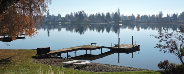November Day at Lake Meridian, WA with Reflections 5