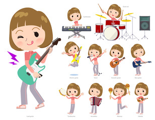 Straight bangs women Sportswear_pop music