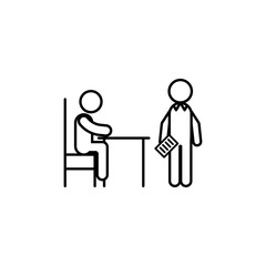  Home schooling, hiring tutor icon. Element of home schooling icon. Thin line icon for website design and development, app development. Premium icon