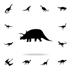 Triceratops icon. Detailed set of dinosaur icons. Premium graphic design. One of the collection icons for websites, web design, mobile app