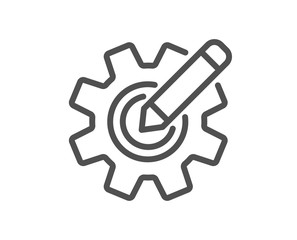 Cogwheel line icon. Engineering tool sign. Edit settings symbol. Quality design flat app element. Editable stroke Cogwheel icon. Vector