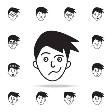 Indifference On The Face Icon. Detailed Set Of Facial Emotions Icons. Premium Graphic Design. One Of The Collection Icons For Websites, Web Design, Mobile App