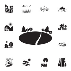 Forest Road icon. Detailed set of landscapes icons. Premium graphic design. One of the collection icons for websites, web design, mobile app