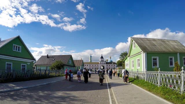 KOZELSK, RUSSIA - circa AUGUST, 2016: view of the Monastery Of Optina Pustyn in Kozelsk, Kaluga region