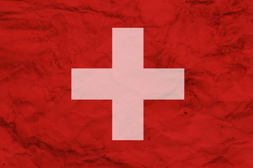 Flag of Switzerland grunge style.