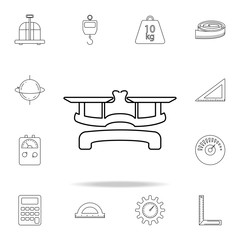 market balance icon. Detailed set of measuring instruments icons. Premium graphic design. One of the collection icons for websites, web design, mobile app