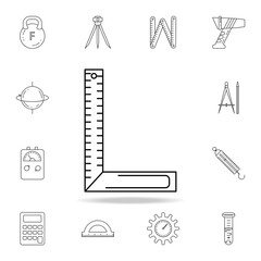 angle ruler icon. Detailed set of measuring instruments icons. Premium graphic design. One of the collection icons for websites, web design, mobile app