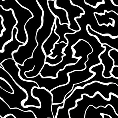 Seamless abstract black and white spiral pattern