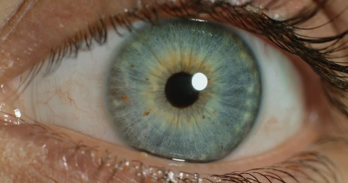 close up human eye opening looking scared beautiful macro beauty