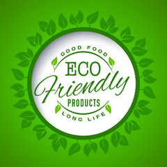 Eco organic food logo