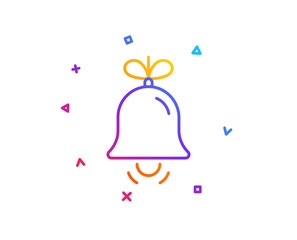 Christmas bell line icon
